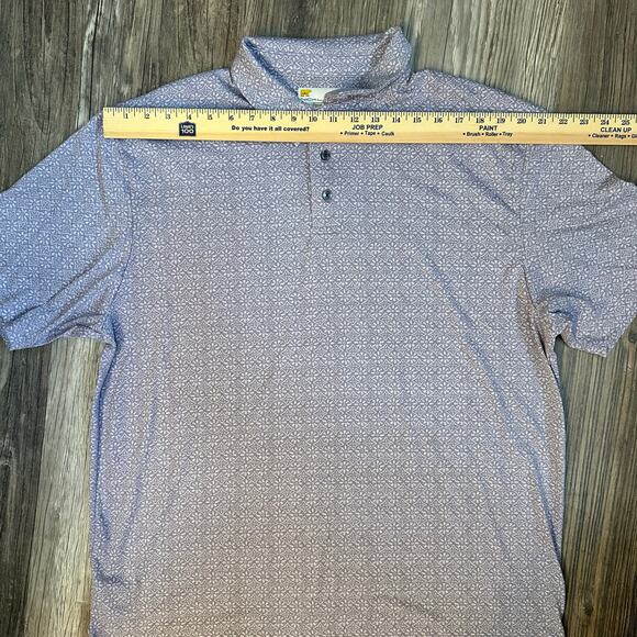Jack‎ Nicklaus Geo Print Polo Shirt Men’s XL Golf Apparel Lavender Purple - Picture 4 of 9
